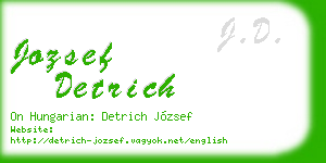jozsef detrich business card