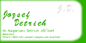 jozsef detrich business card